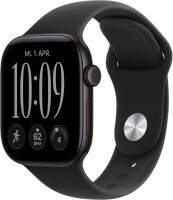 Apple Watch Series 12 (42mm) GPS Smartwatch Alu mit Sportarmband M/L schwarz/schwarz