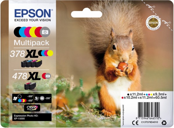 478XL Claria Photo HD Multipack 6-farbig