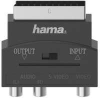 Video-Adapter S-VHS-/3 Cinch-Kupp.>Scart-Stecker schwarz