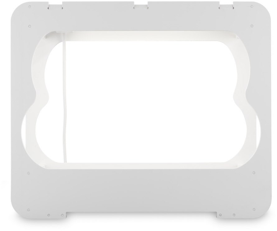 Gewächsstation mit LED-Pflanzenlam. ca. 3 Töpfe Ø 10cm weiss