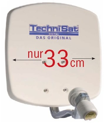 DigiDish 33 Satelliten-Reflektor + Universal LNC grau