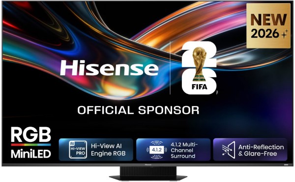 65UR9DS 164 cm (65") RGB MiniLED-TV anthrazit, 4K Ultra HD, Smart-TV, DVB-T2/DVB-C/DVB-S2, Sprachsteuerung