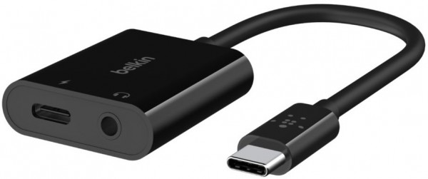 RockStar USB-C > 3,5mm + USB-C schwarz