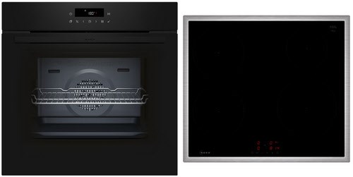 Image of BTX46PIB0 Herdset mit Induktionskochfeld bestehend aus B2CCJ7AK3 + T46SBE1L0 schwarz/edelstahl