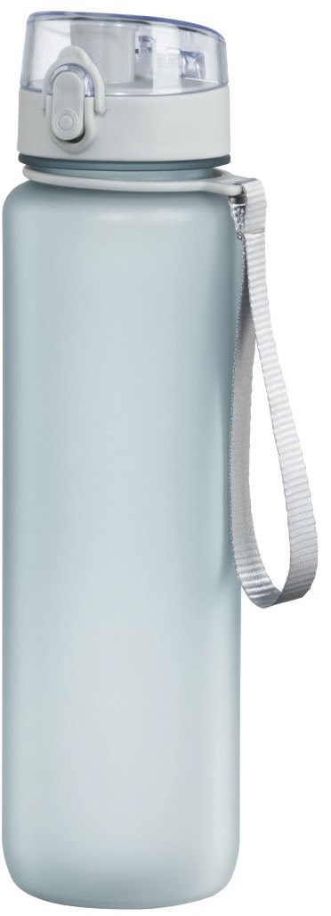 Sport-Trinkflasche (1l) mit Trageschlaufe Transparent/Blau