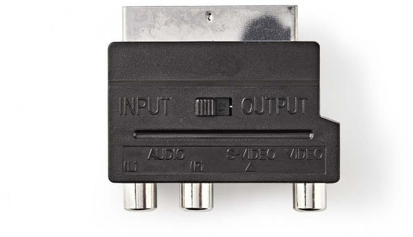 CVGB31902BK SCART-Adapter SCART-St.>S-Video-Bu. + 3x RCA-Bu. schwarz