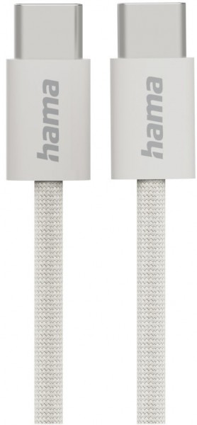 Ladekabel Fabric (1m) USB-C>USB-C beige