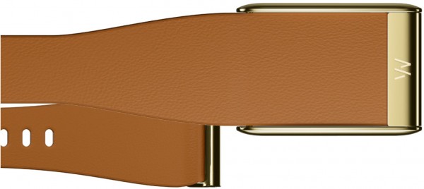 LeatherLuxe-Band MG Narrow (S) Ersatzarmband camel/gold