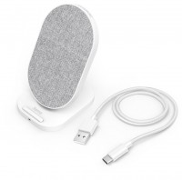 Wireless Charger QI-FC10S-Fabric weiss