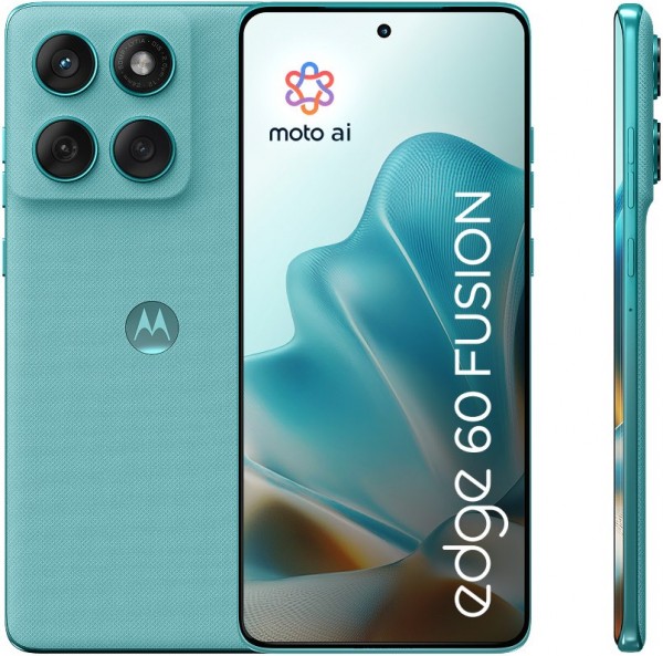 edge 60 fusion Smartphone PANTONE amazonite, 256 GB Speicher, 8 GB RAM, 50 MP Kamera, 6,67 Zoll Display, 58,9 Std. Akku, 5G, Android