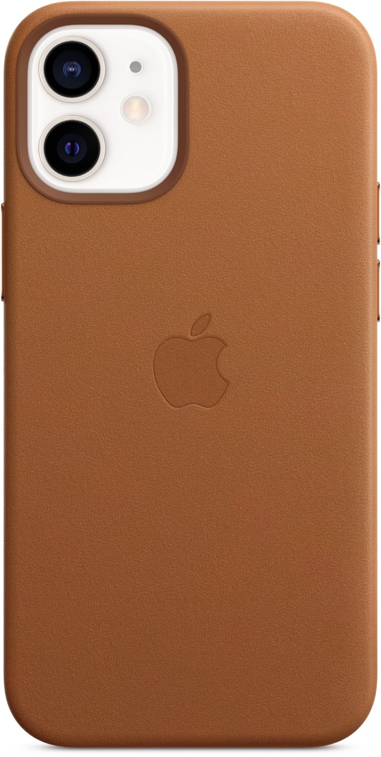 Leder Case mit MagSafe für iPhone 12 mini sattelbraun