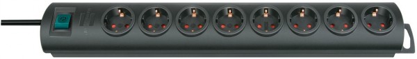 Steckdosenleiste 8-fach (2m) schwarz