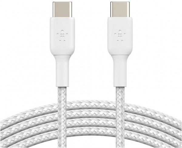USB Type-C Kabel (1m) ummantelt weiß