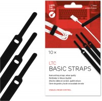 Basic Klettkabelbinder (10Stk) schwarz