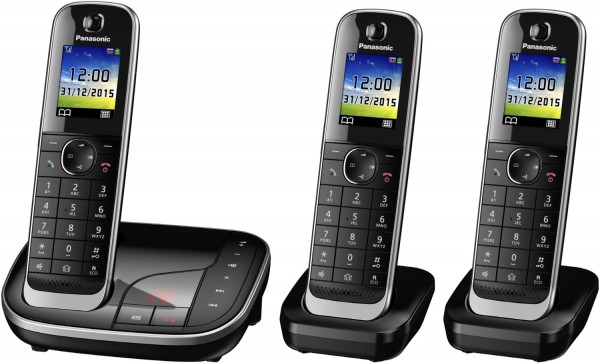 KX-TGJ323GB Schnurlostelefon mit Anrufbeantworter schwarz