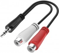 Stereo Audio-Adapter 3,5-mm-Stecker>Cinch-Buchse schwarz