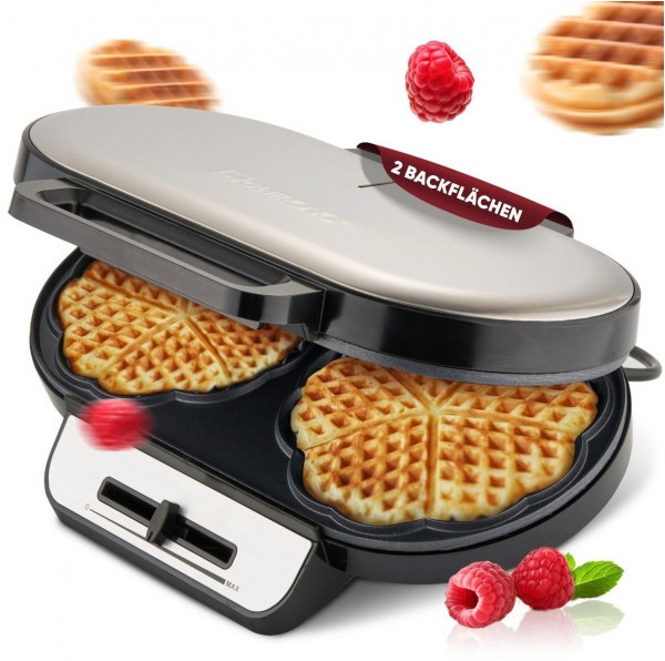 WA 3745 Waffeleisen edelstahl/schwarz