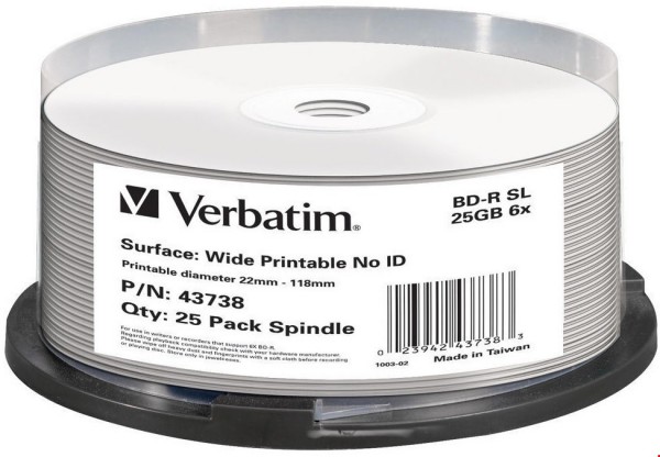 BD-R SL 6x 25GB (25er Spindel)