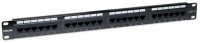 Patchpanel 1HE 24-Port Cat6 UTP schwarz