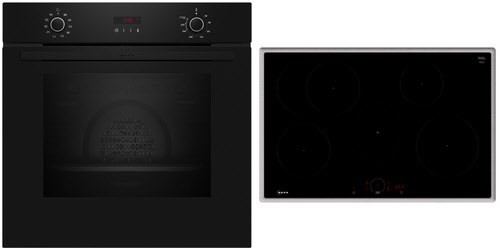 BX48PIB0 Herdset mit Induktionskochfeld bestehend aus B2CCG6AK3 + T58SHF1L0 schwarz/edelstahl