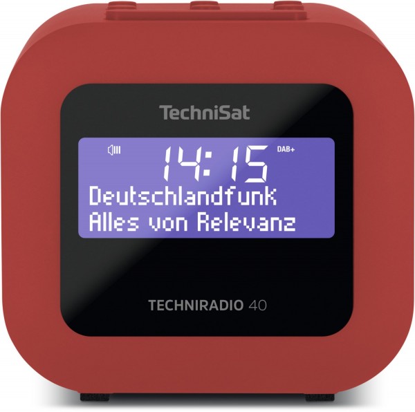 TechniRadio 40 Uhrenradio rot