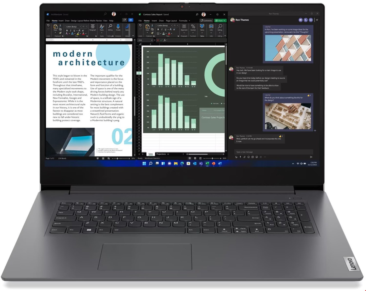 V17 G4 IRU (83A2003FGE) 43,94 cm (17,3") Notebook iron grey, 16 GB RAM, 512 GB SSD, Intel Core i5, Windows 11, Full HD (1920x1080)
