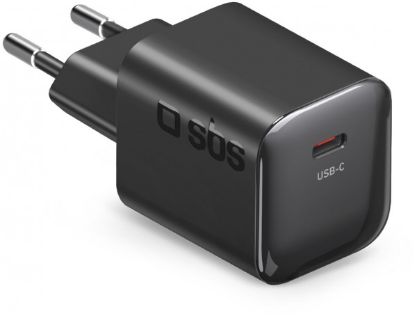 USB-C GaN Mini-Wandladegerät (20W) schwarz