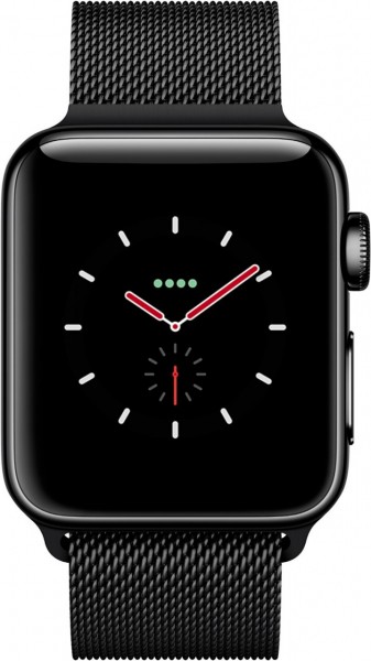 Apple Watch Series 3 38mm GPS 4G mit Milanaise Armband space schwarz EURONICS