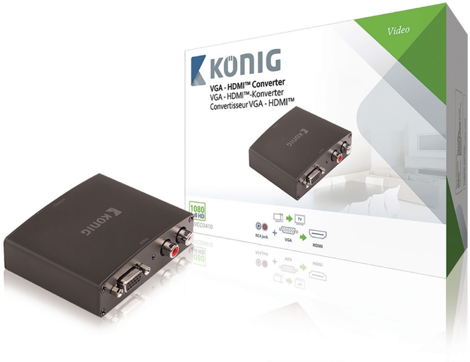 KNVCO3410 HDMI-Konverter dunkelgrau