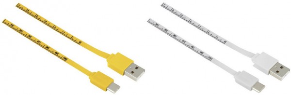 USB-C-Kabel (1m) USB-Kabel gelb/weiß