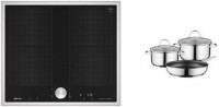 TPLE562C0 Autark-Induktionskochfeld bestehend aus T56STQ1M0 + Z943SE0 edelstahl/schwarz