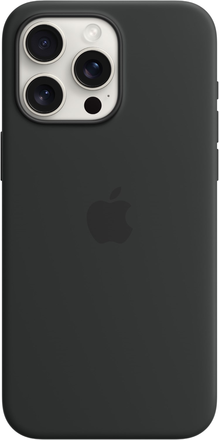 Image of Silikon Case mit MagSafe für iPhone 15 Pro Max schwarz