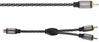 Cinch-Kuppl. - 2 Cinch-St. (3,0m) Subwooferkabel