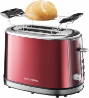 TA 6330 Kompakt-Toaster metallic-rot/edelstahl