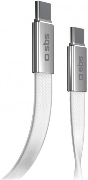 USB Type-C Kabel Flat (1m) weiß