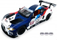 BMW M4 GT3 Diecast 1:24 Modellauto inkl. Knopfzellen weiß