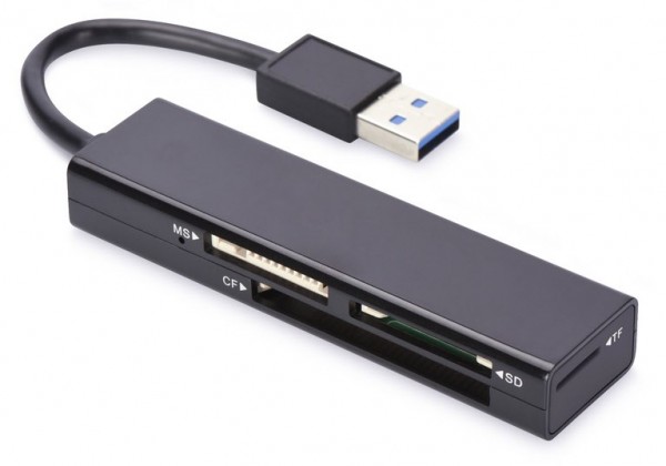 Multi Kartenleser 4-Port USB 3.0 schwarz