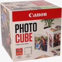 Photo Cube und Frame Creative Pack inkl. PP-201 Fotopapier Plus Glossy II 13 x 13 cm (40 Blatt) weiß/grün