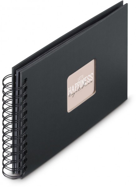 Spiral-Album Fine-Art 24x17cm 50 schwarze Seiten New Black