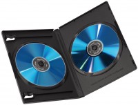 DVD-Doppel-Hülle+Folie, 5er-Pack schwarz