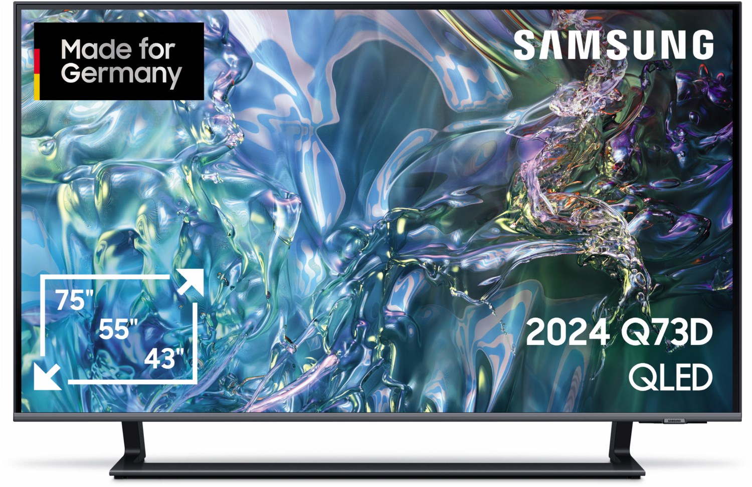 GQ43Q73DAU 108 cm (43") QLED-TV Titangrau, 4K Ultra HD, Smart-TV, DVB-T2/DVB-C/DVB-S2, Sprachsteuerung