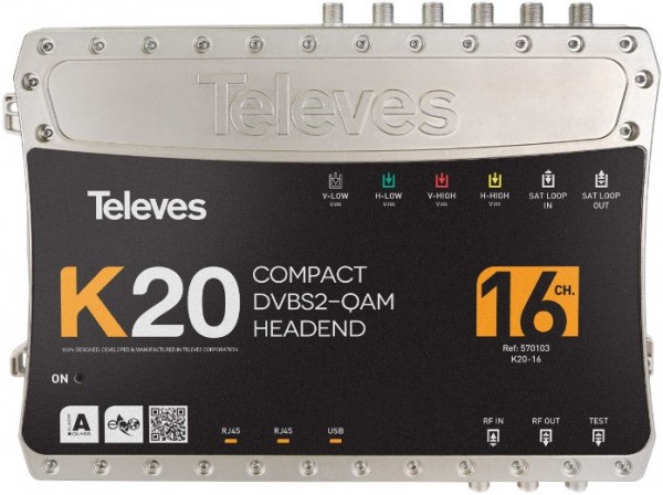 K20 - Kompaktkopfstelle 16 Transponder DVB-S2 in QAM