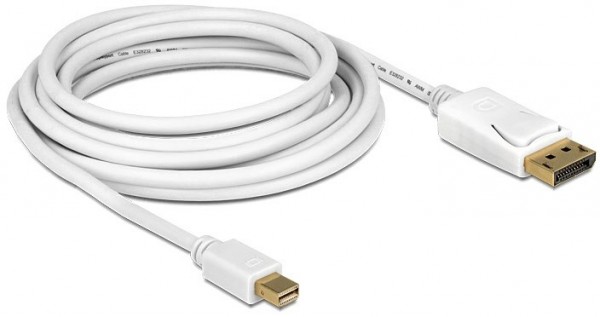 Mini DP Kabel St. > St. 4K (2m) weiß