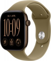 Apple Watch Series 12 (46mm) GPS Smartwatch Alu mit Sportarmband M/L dunkelbronze/oliv