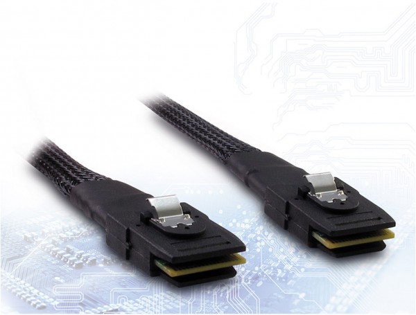 SFF-8087 Kabel (0,75m) schwarz
