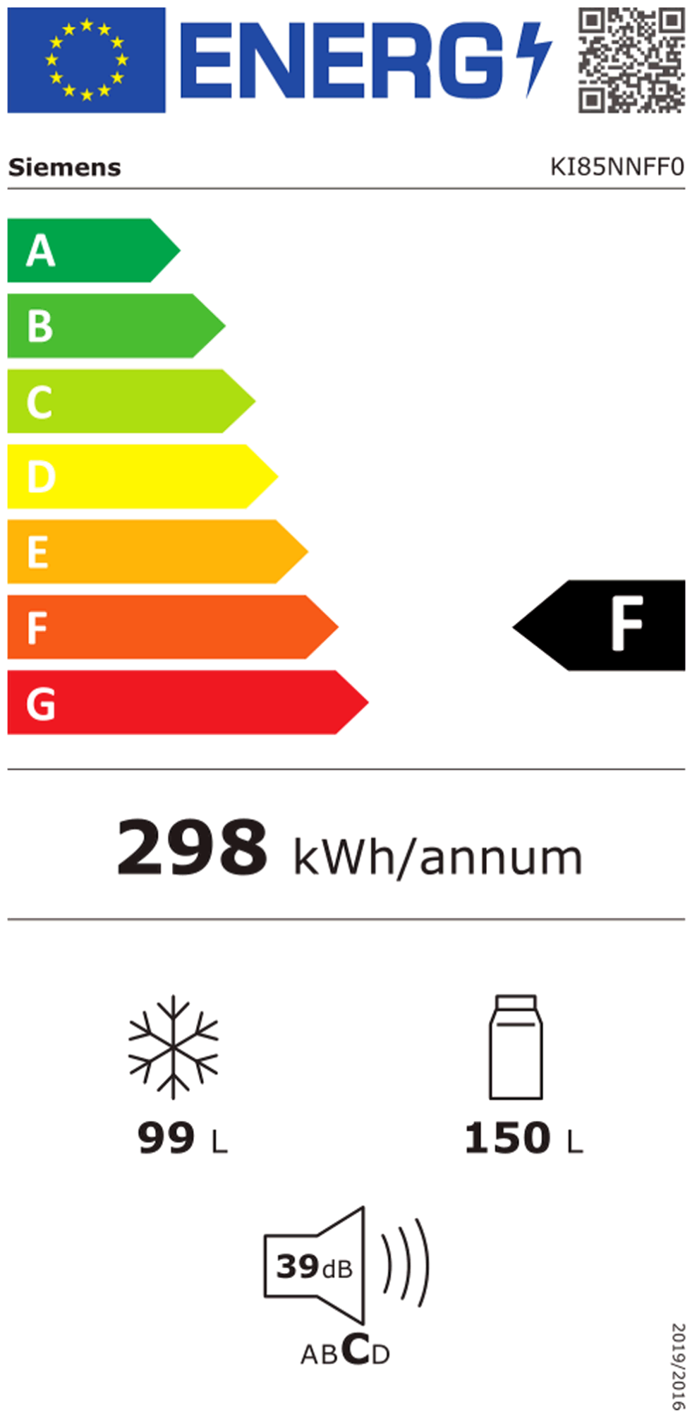 Siemens KI85NNFF0 Einbau-Kühl-/Gefrier-Kombination weiß / F | EURONICS
