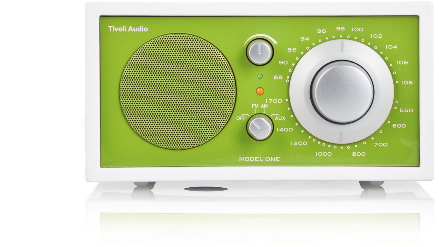 Image of Model One White Line Heimradio weiß/olivgrün