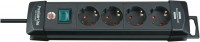 Premium-Line Steckdosenleiste 4-fach (1,8m) schwarz