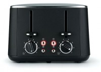 Family T04B-1600 4-Schlitz Toaster schwarz