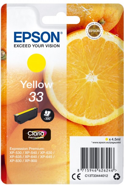 33 Claria Premium Tintenpatrone gelb